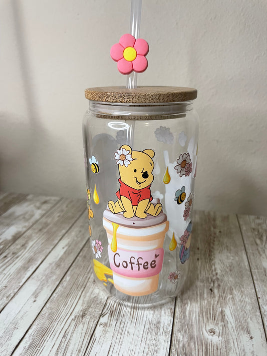 Coffee Bear Glass Cup
