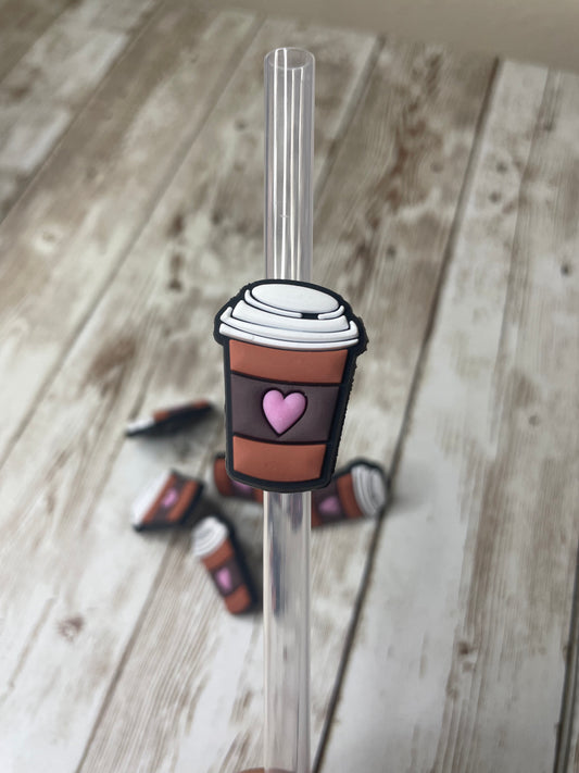 Coffee Heart Straw Topper